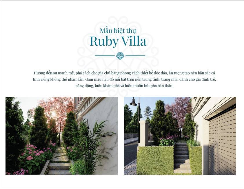 Mẫu biệt thự Ruby Hortensia Villas Đà Lạt