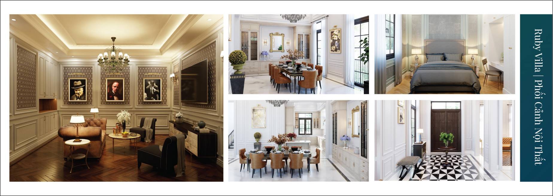 Mẫu Phối Cảnh biệt thự Ruby Hortensia Villas Đà Lạt