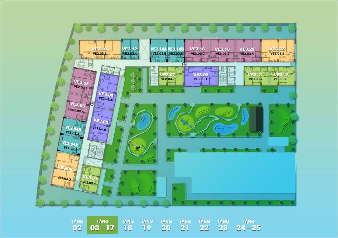 Sơ đồ mặt bằng căn hộ New City Thủ Thiêm Tháp Venice