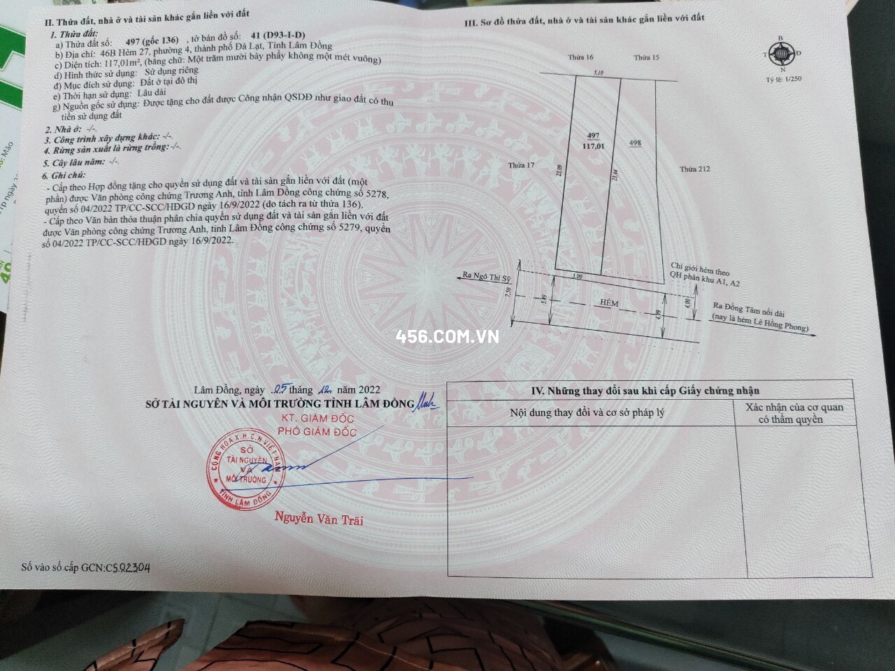 Hinh-Bán đất xây dựng hẻm 27 Phường 4 Đà Lạt