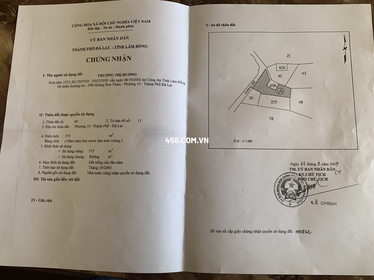 Hinh-Bán nhà đường Hoàng Hoa Thám phường 10 Đà Lạt