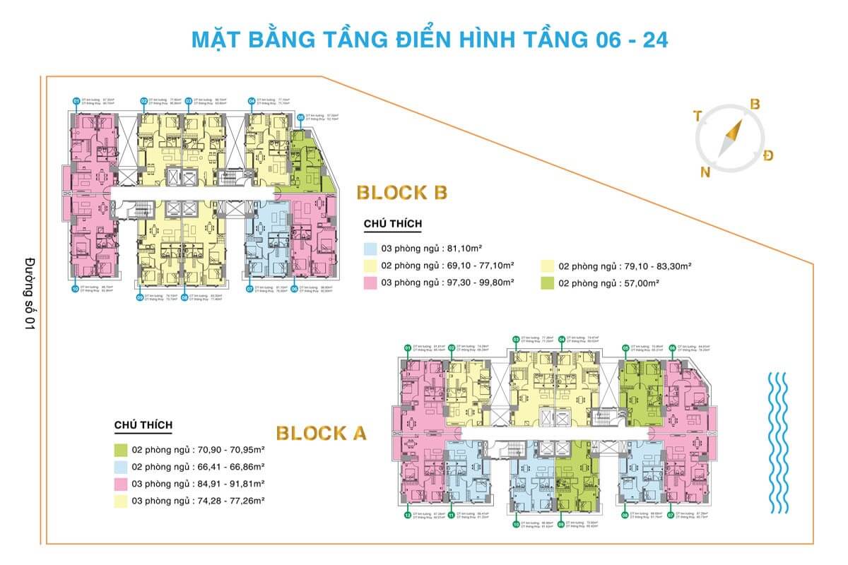 Sơ đồ mặt bằng căn hộ Paris Hoàng Kim Quận 2 Thủ Đức TP HCM