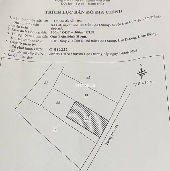 Hinh-Bán Nhà đường Duy Tân thị trấn Lạc Dương Đà Lạt