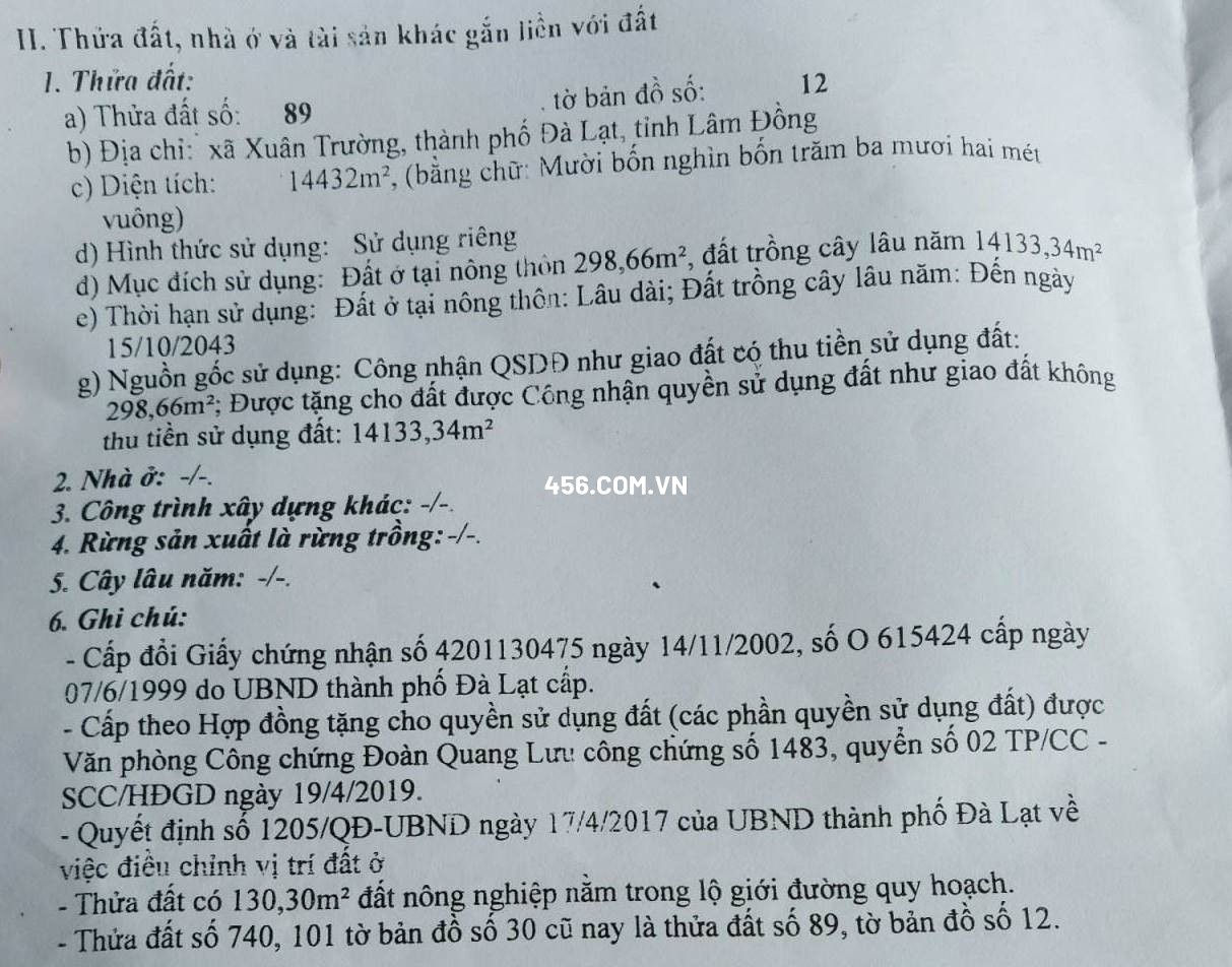 Hinh-Bán đất thị xã Xuân Trường  Đà Lạt view hồ và rừng tuyệt đẹp