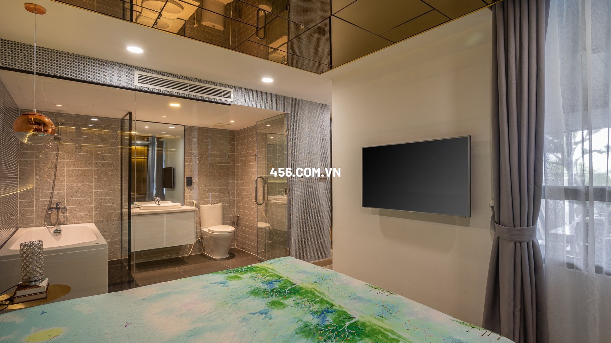 Hinh-Cho Thuê Duplex Căn hộ chung cư Masteri Thảo Điền Sân Vườn 3 Phòng Ngủ View Sông Nội Thất Hiện Đại