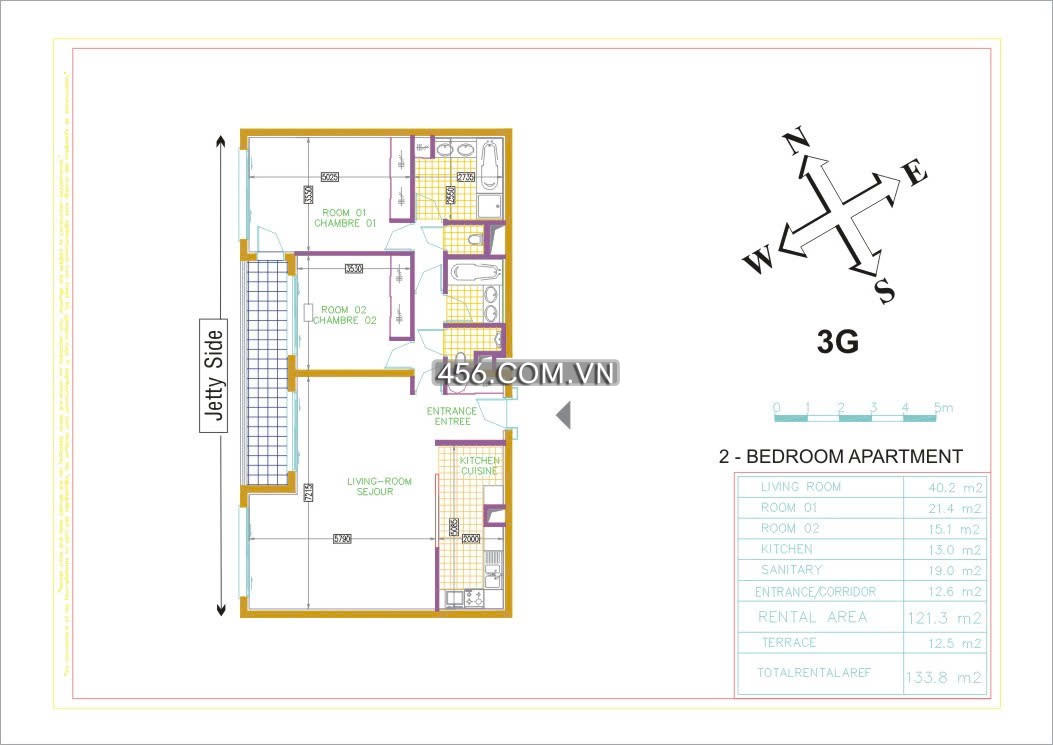 Hinh-Cho thuê căn hộ Saigon Domaine 2 Phòng Ngủ Thanh Đa Bình Thạnh 133 - 169m2